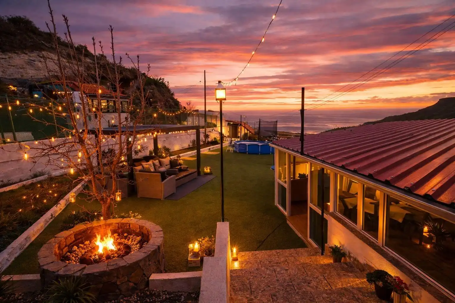 Terrassa de Casa o xalet en venda en Valsequillo de Gran Canaria amb Jardí privat, Terrassa i Moblat