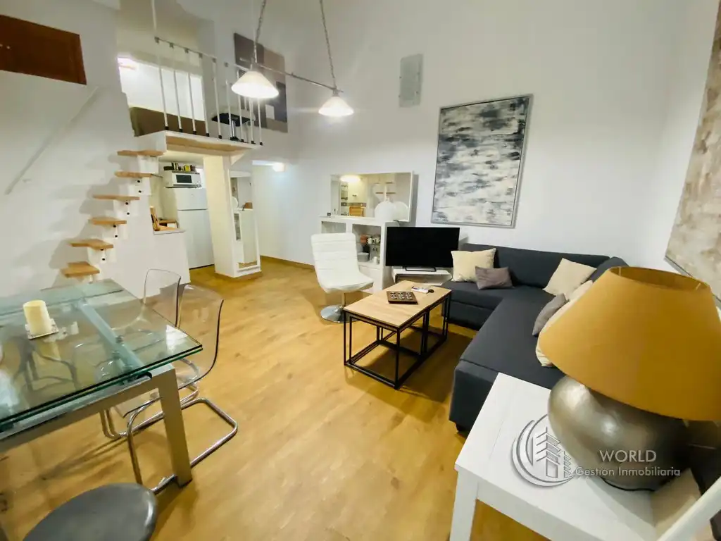 Living room of Duplexes for rent in Madrid  with Air Conditioner, Heating and Furnished