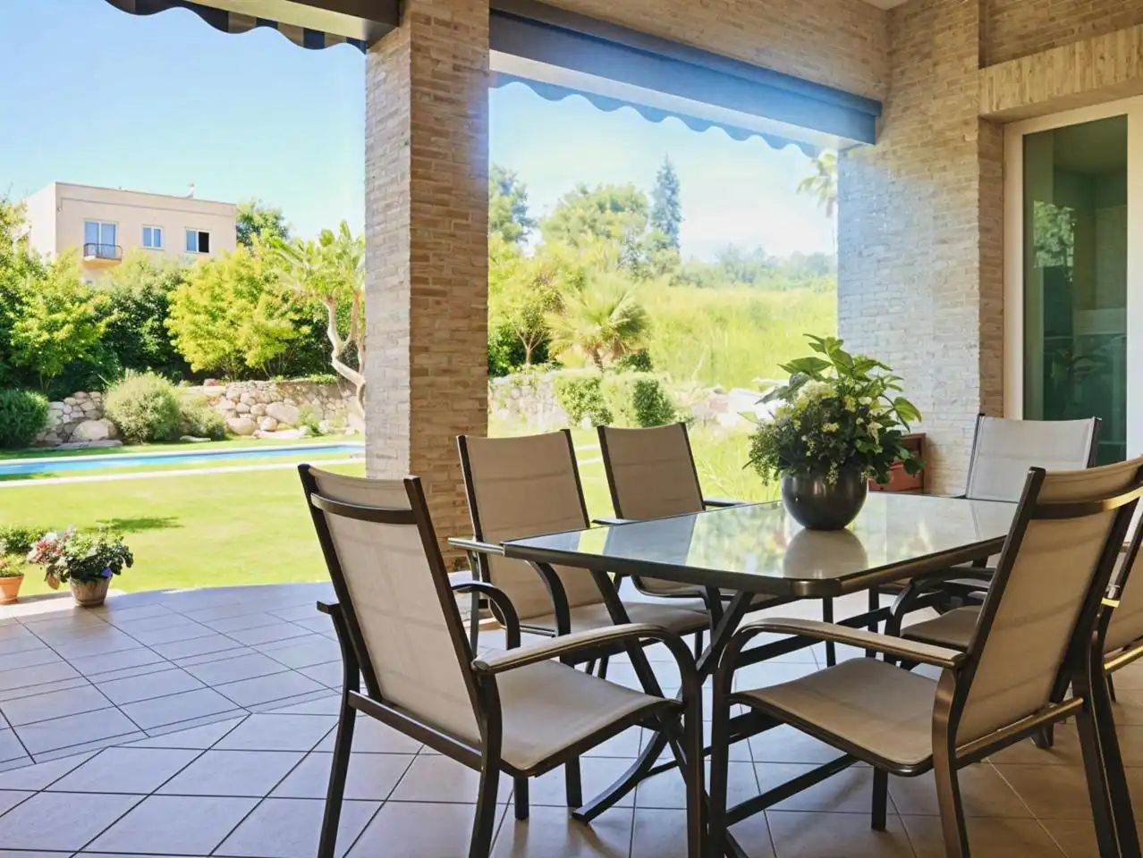 Terrassa de Casa o xalet en venda en Tomares amb Aire condicionat, Jardí privat i Parquet