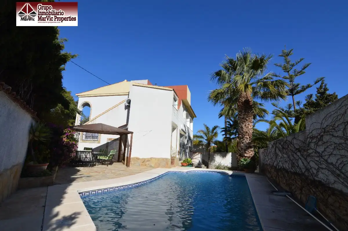 Exterior view of Houses for sale in La Nucia  with Air Conditioner, Swimming Pool and Furnished