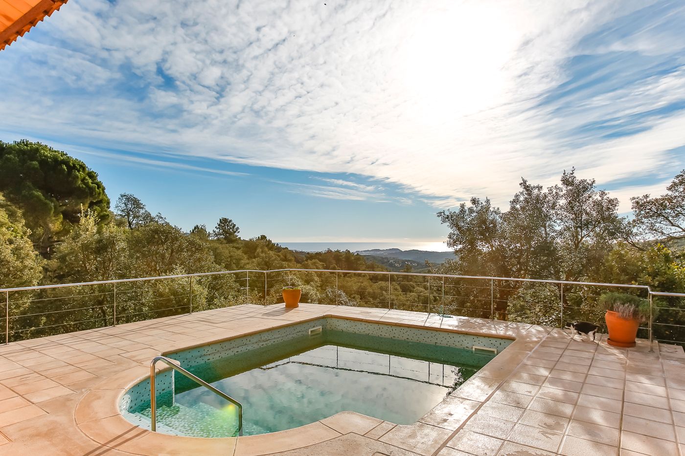 Swimming pool of Country house for sale in Lloret de Mar