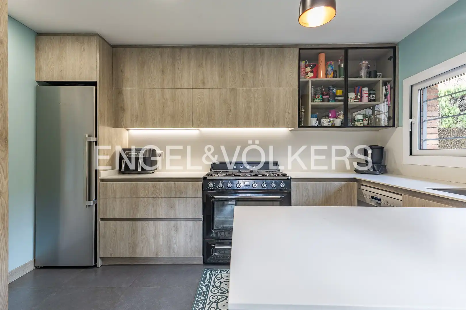 Kitchen of Houses for sale in Sant Cugat del Vallès  with Air Conditioner, Heating and Private garden