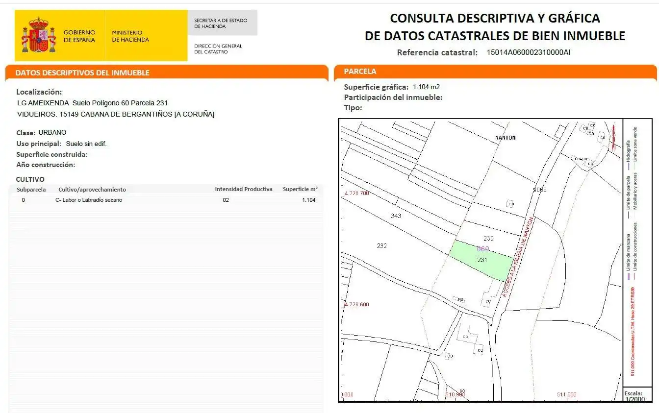 Residencial en venta en Cabana de Bergantiños