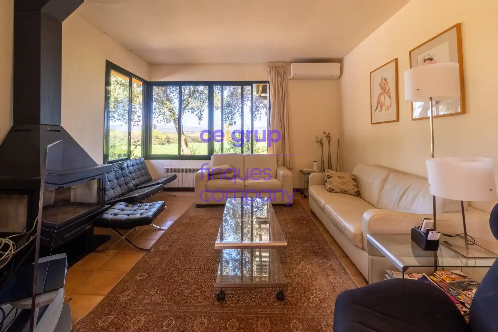 Sala d'estar de Casa o xalet en venda en Navata amb Calefacció, Terrassa i Piscina