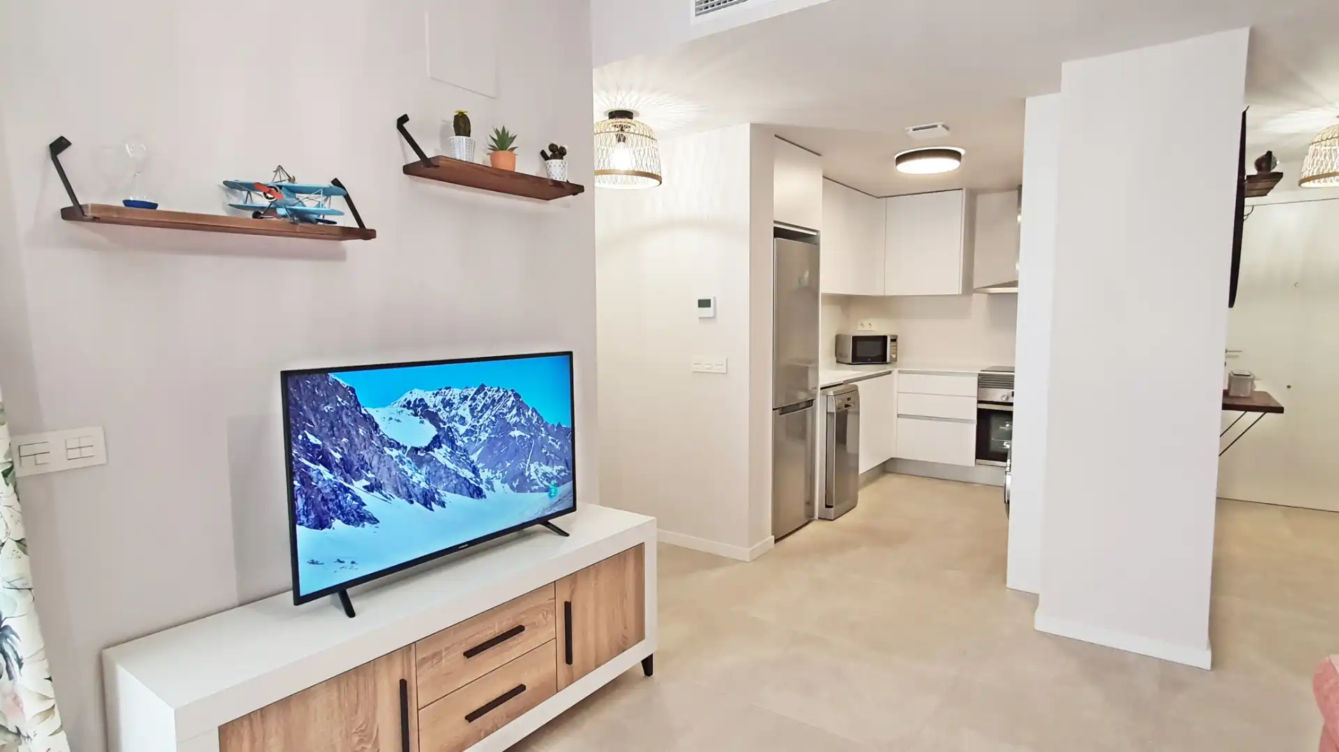 Sala de estar de Apartamento de alquiler en Oliva con Aire acondicionado, Calefacción y Terraza