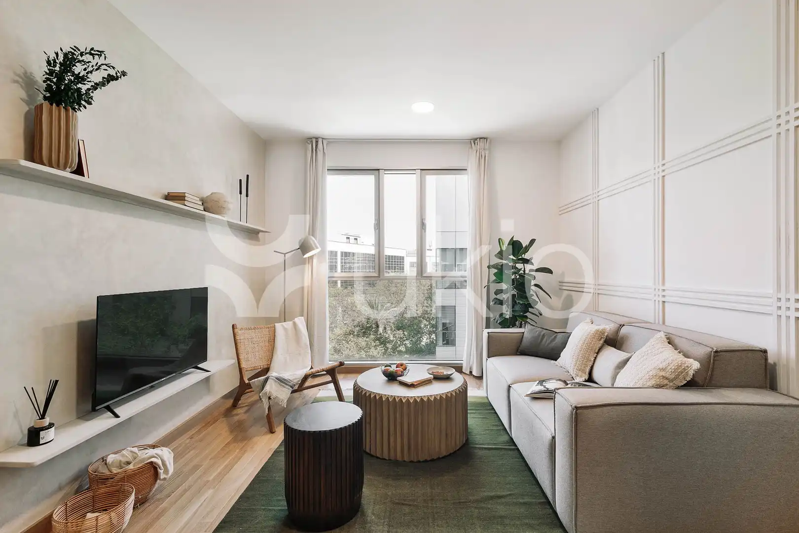 Wohnzimmer von Wohnungen zur Miete in Barcelona mit Klimaanlage, Heizung und Möbliert