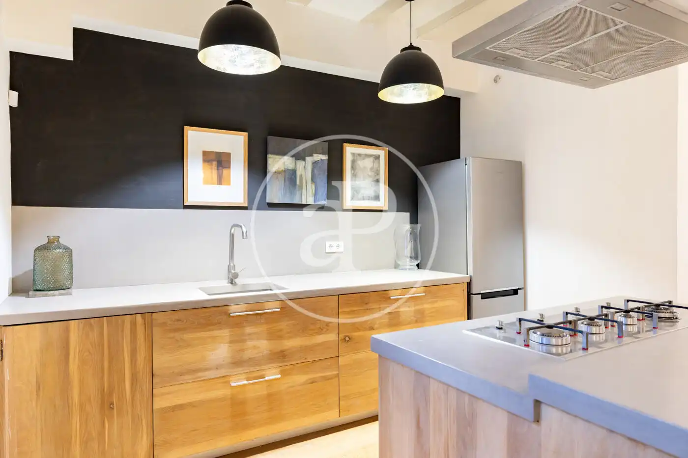 Kitchen of Flat for sale in Barcelona  with Heating, Furnished and Balcony