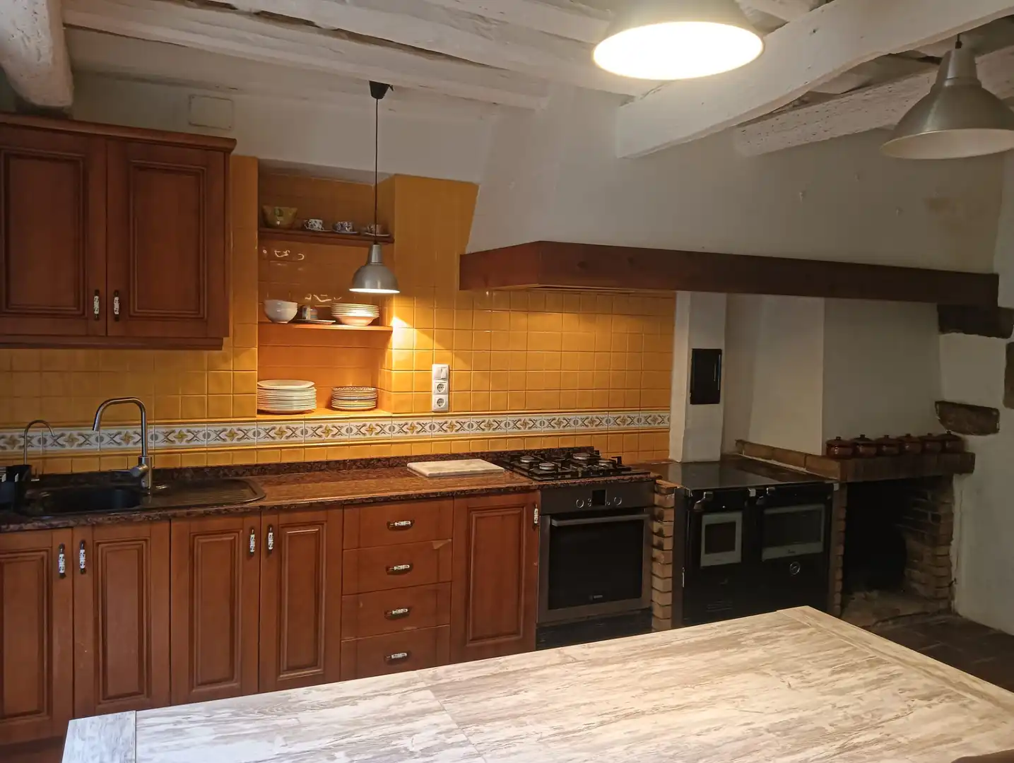 Cocina de Finca rústica en venta en Vallgorguina con Calefacción, Jardín privado y Horno