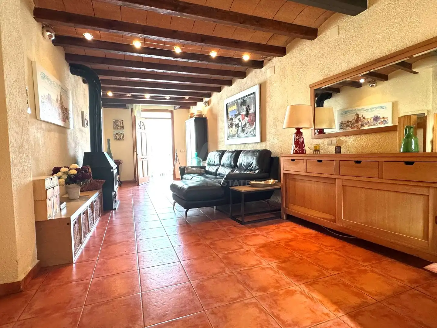 Living room of Detached homes for sale in Perafort  with Air Conditioner and Terrace