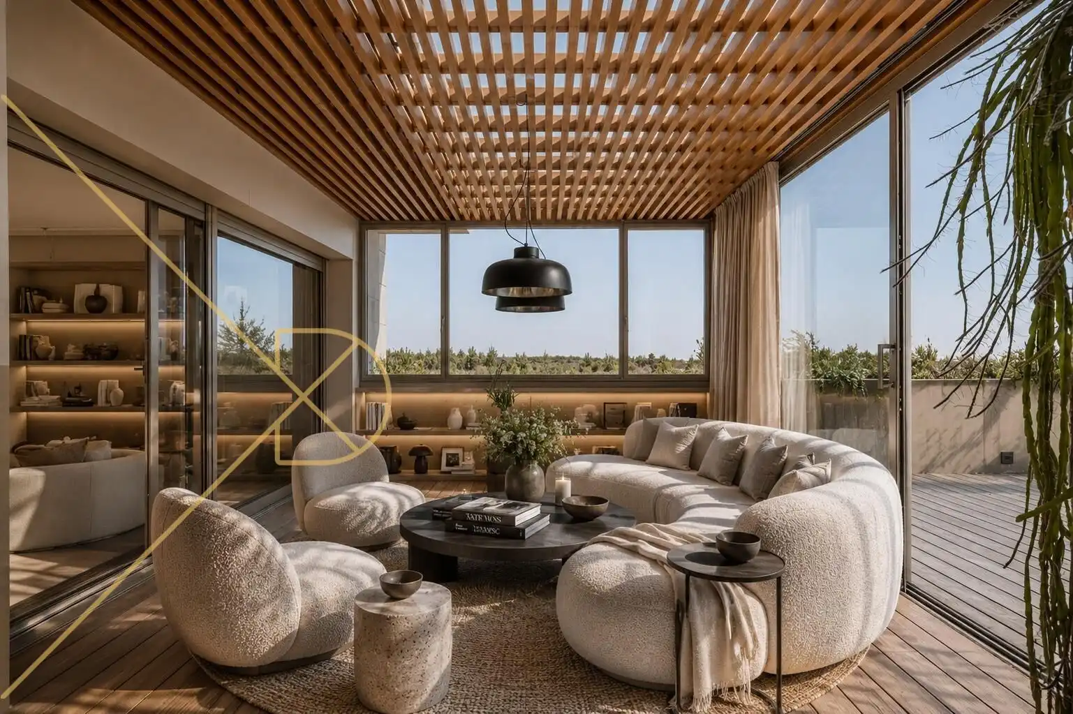 Wohnzimmer von Wohnung zum Verkauf in Barcelona mit Heizung, Privatgarten und Parkett