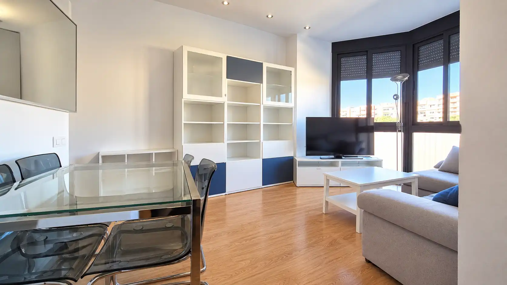 Sala d'estar de Pis en venda en Barcelona amb Aire condicionat, Calefacció i Parquet