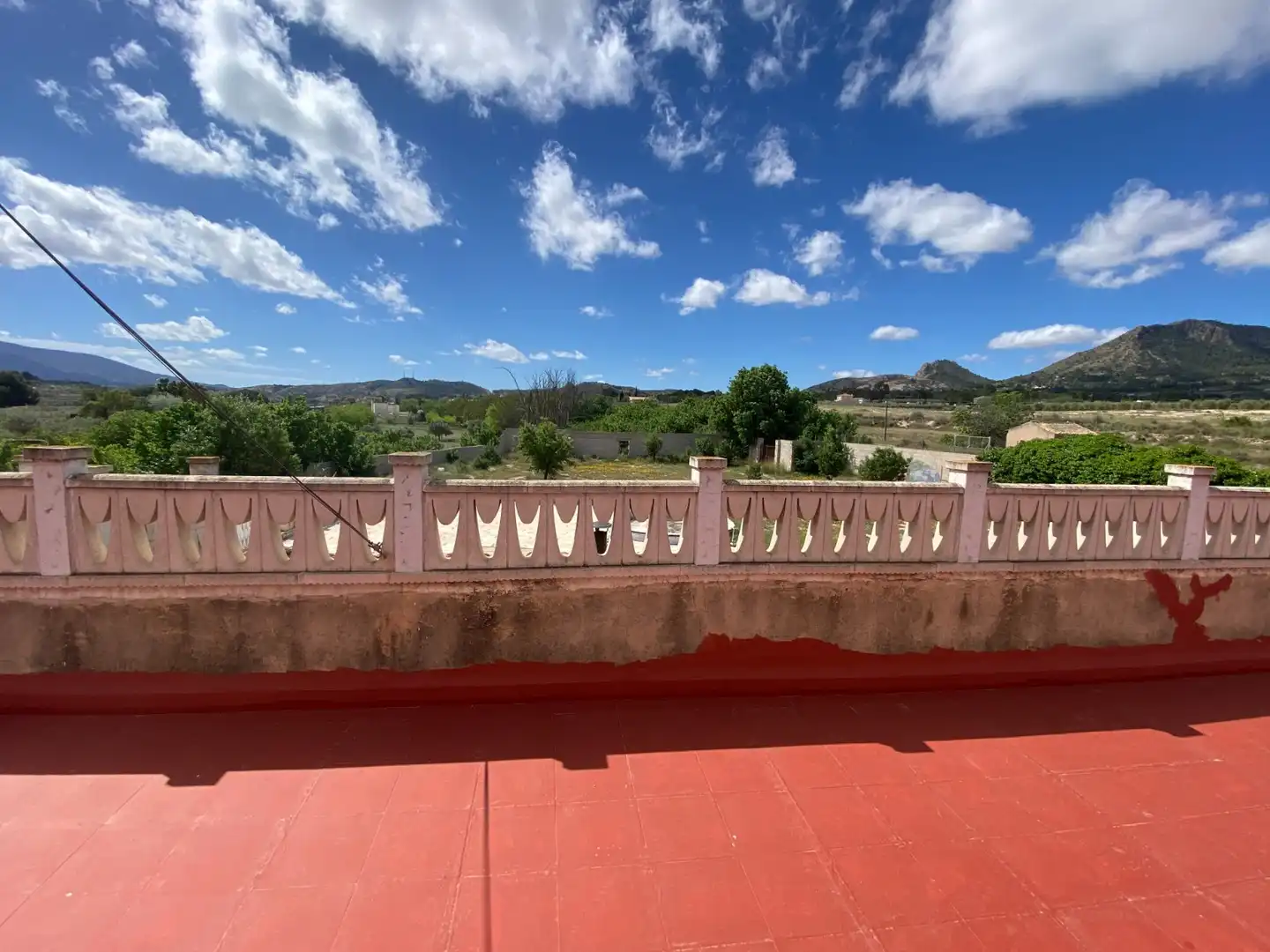 Terraza de Finca rústica en venta en Sax con Aire acondicionado, Calefacción y Jardín privado