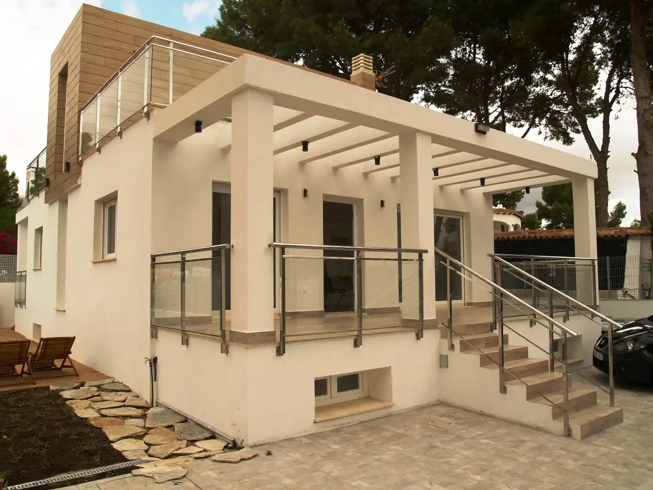 Vista exterior de Casa o xalet en venda en La Nucia amb Aire condicionat, Calefacció i Piscina