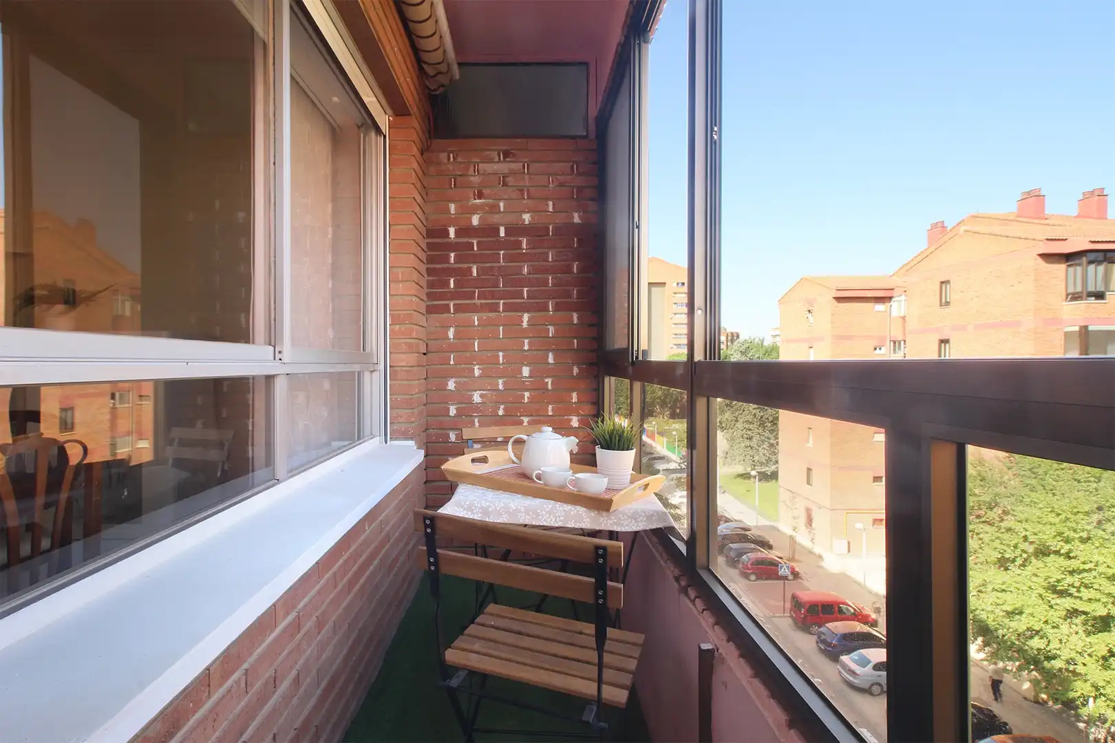 Balcony of Flat for sale in Albacete  with Air Conditioner, Heating and Furnished