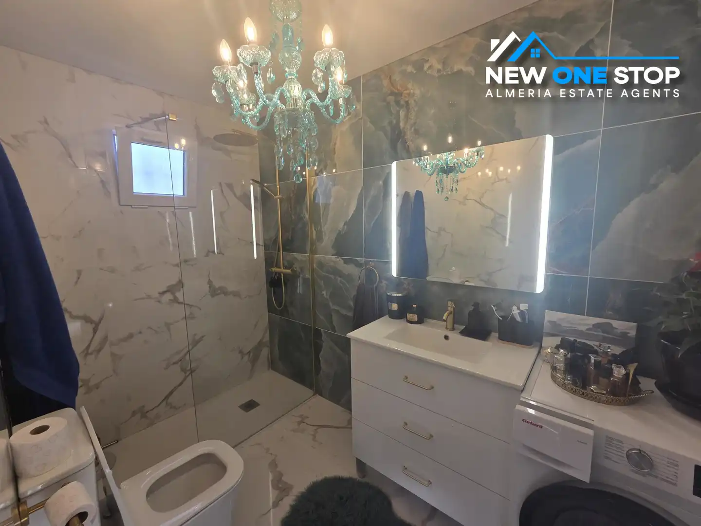 Bany de Apartament en venda en Mojácar amb Aire condicionat, Calefacció i Jardí privat