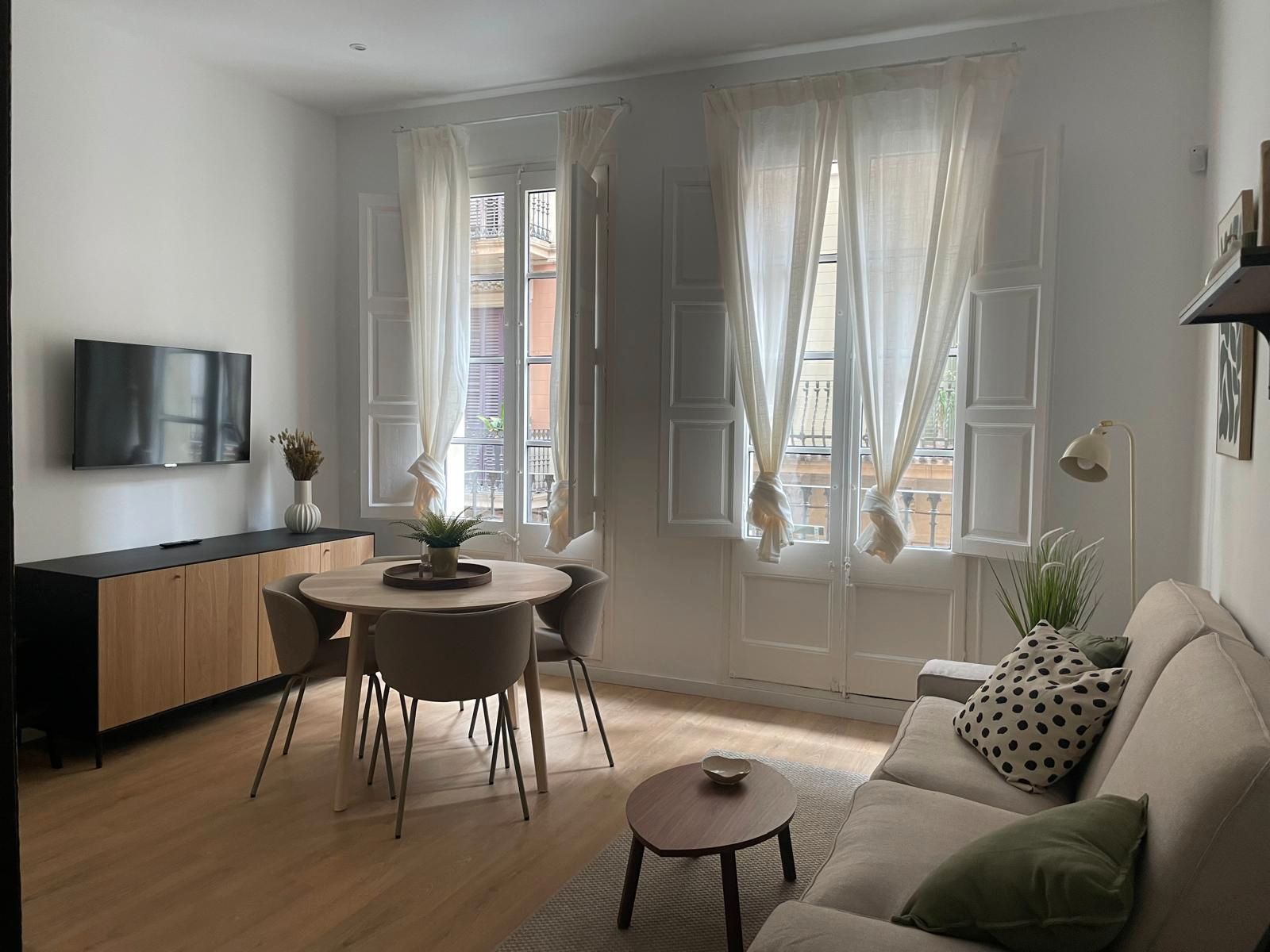 Sala d'estar de Apartament en venda en  Barcelona Capital amb Aire condicionat, Calefacció i Parquet