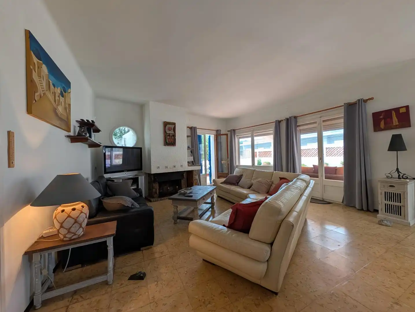 Wohnzimmer von Haus oder Chalet zum Verkauf in Roses mit Privatgarten, Terrasse und Möbliert