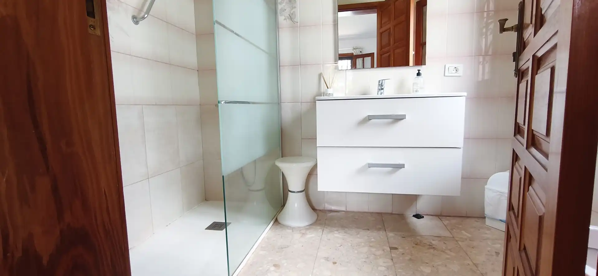 Badezimmer von Haus oder Chalet zur Miete in San Miguel de Abona mit Privatgarten, Terrasse und Schwimmbad