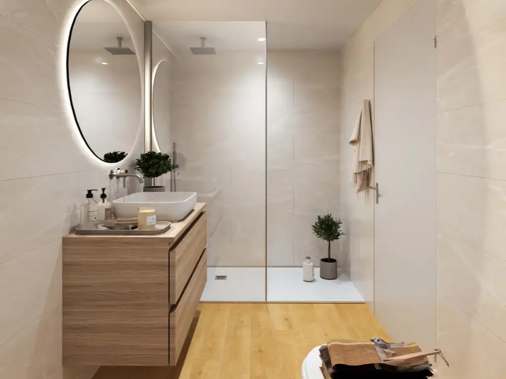 Bany de Apartament en venda en  Palma de Mallorca amb Aire condicionat, Jardí privat i Terrassa