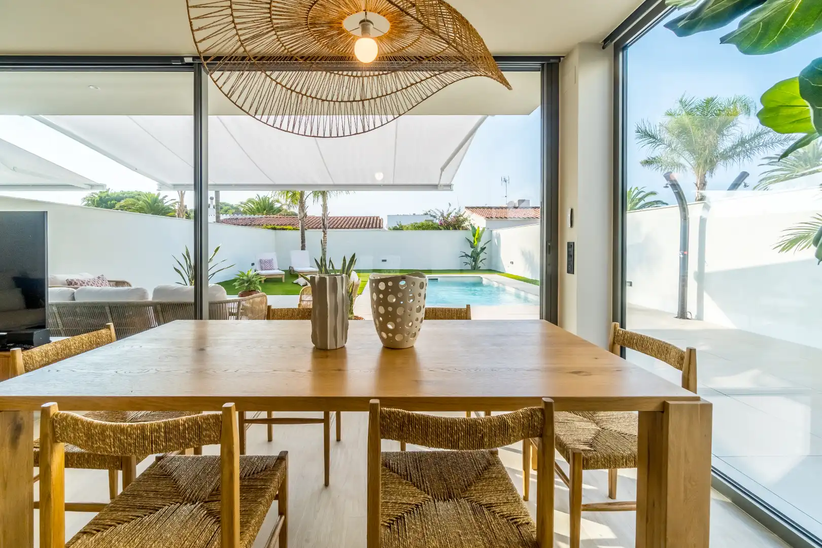 Terraza de Casa adosada de alquiler en Cambrils con Aire acondicionado, Calefacción y Jardín privado