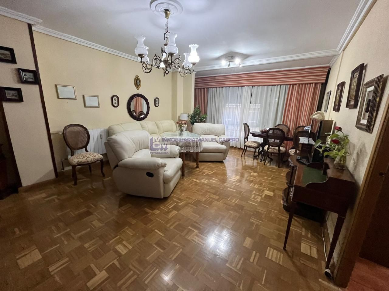 Living room of Flat for sale in Cáceres Capital  with Heating, Parquet flooring and Terrace