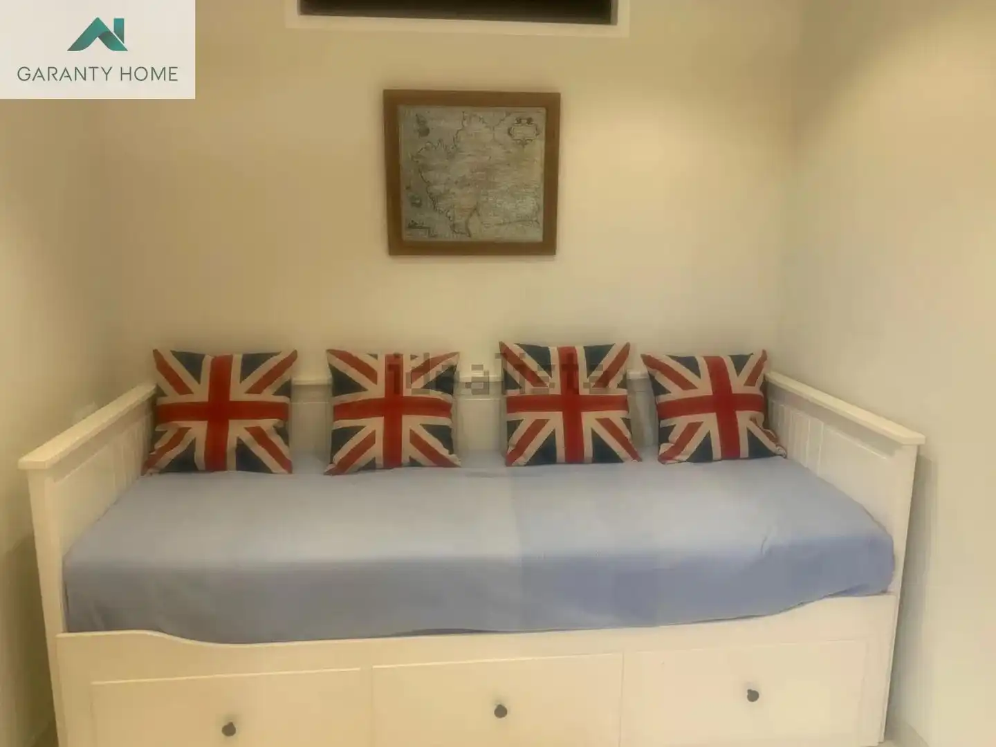 Schlafzimmer von Wohnung zur Miete in Málaga mit Klimaanlage, Privatgarten und Balkon