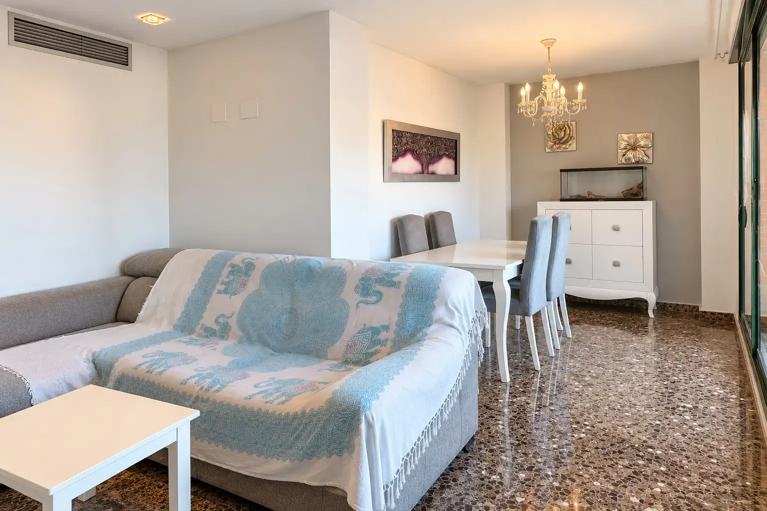 Living room of Attic for sale in Alberic, Valencia
