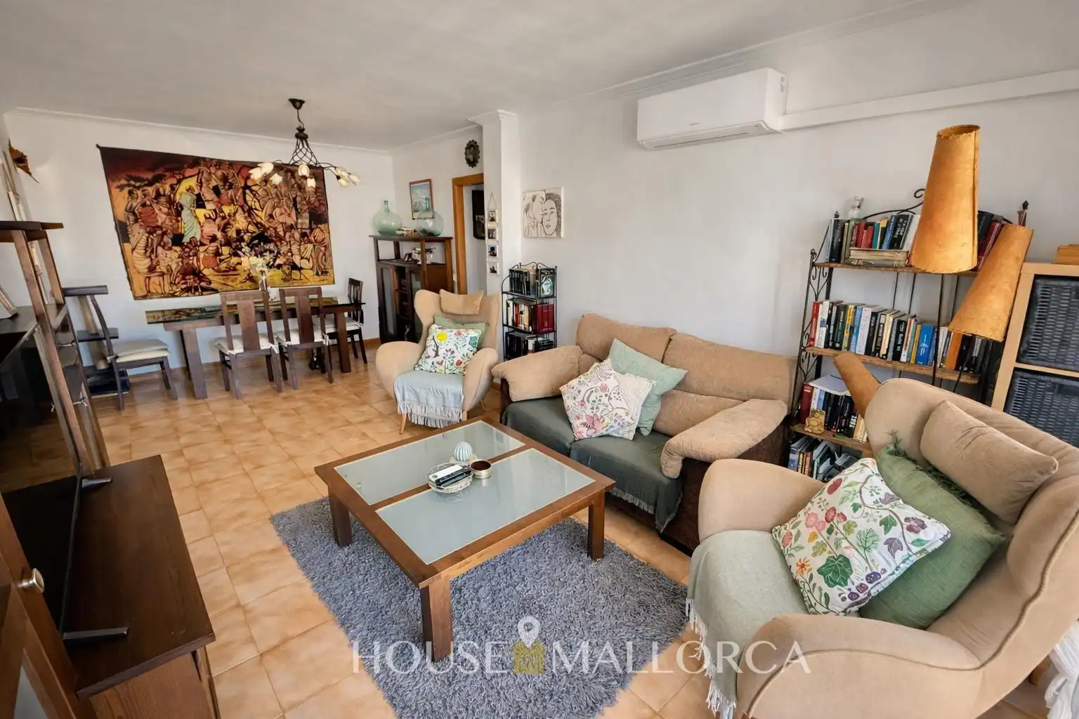 Living room of Flat for sale in Binissalem  with Air Conditioner, Private garden and Storage room