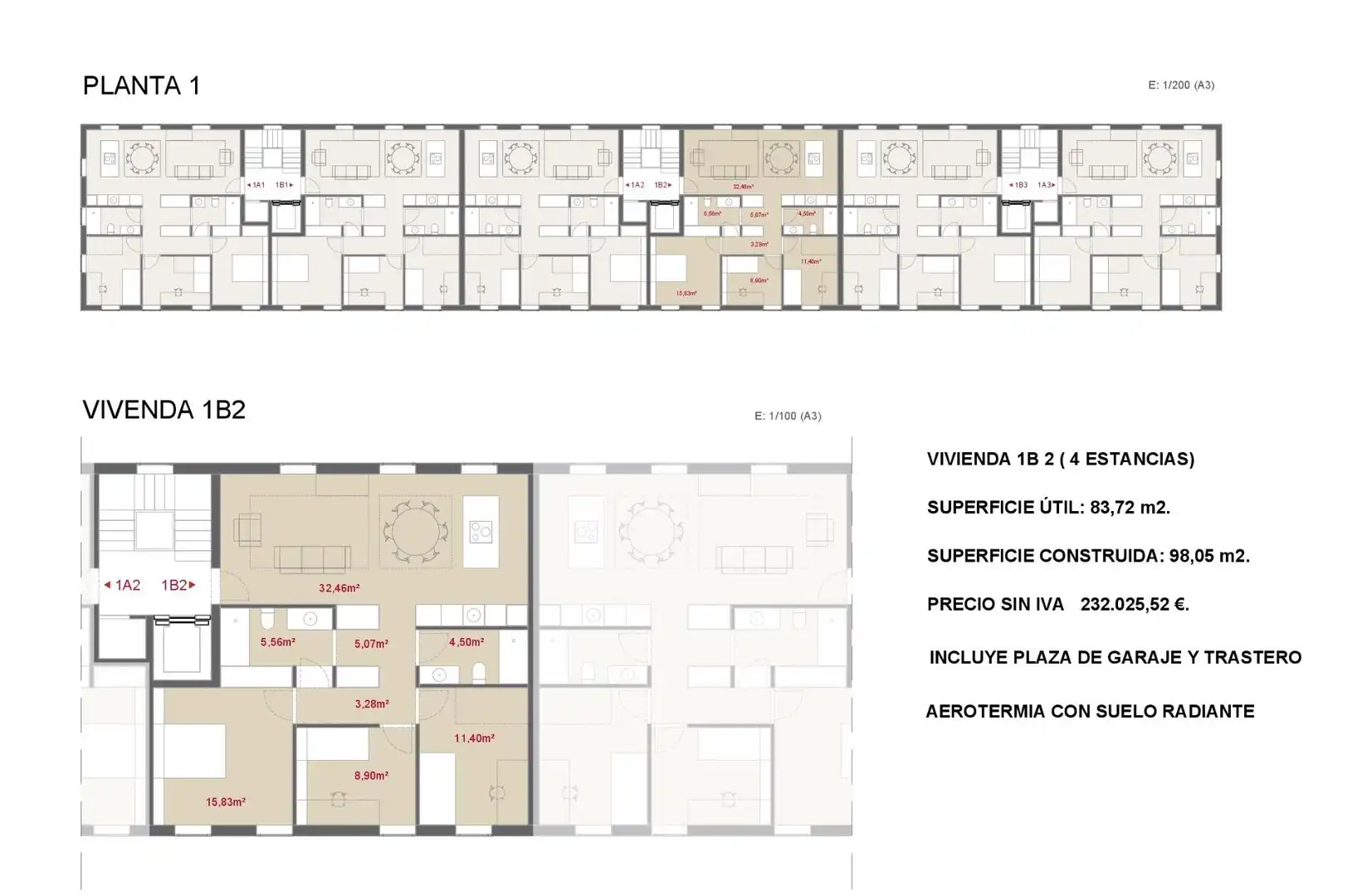 Wohnung zum Verkauf in Ames mit Heizung, Terrasse und Abstellraum