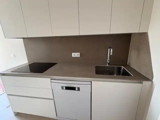 Cocina de Apartamento de alquiler en Benicasim / Benicàssim con Calefacción, Jardín privado y Terraza
