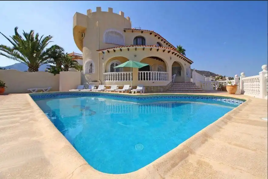 Exterior view of Houses for sale in Calpe / Calp  with Air Conditioner and Swimming Pool