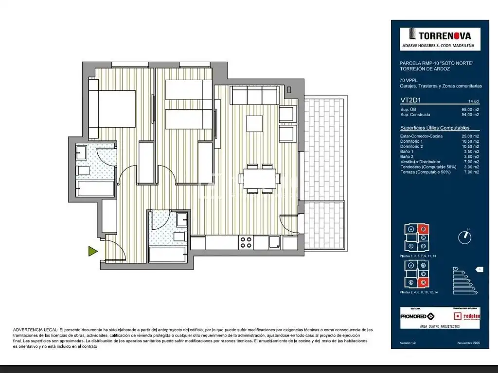 Piso en venta en Torrejón de Ardoz con Calefacción, Terraza y Trastero