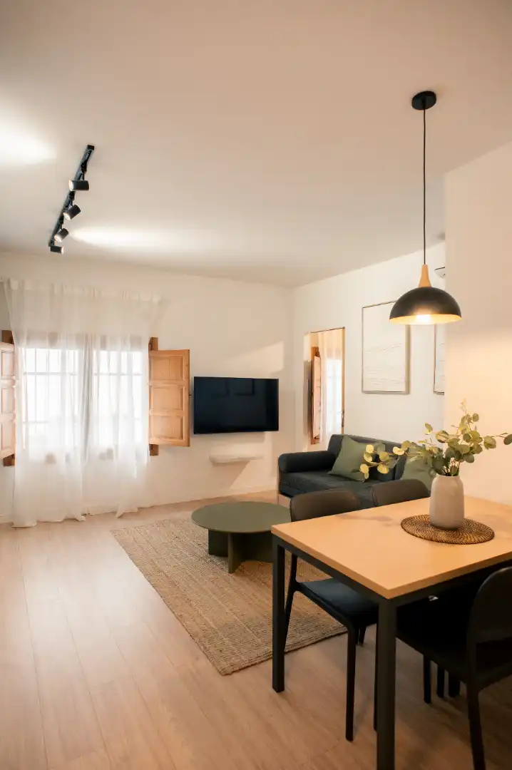 Living room of Flat for rent in Valencia  with Air Conditioner, Heating and Parquet flooring