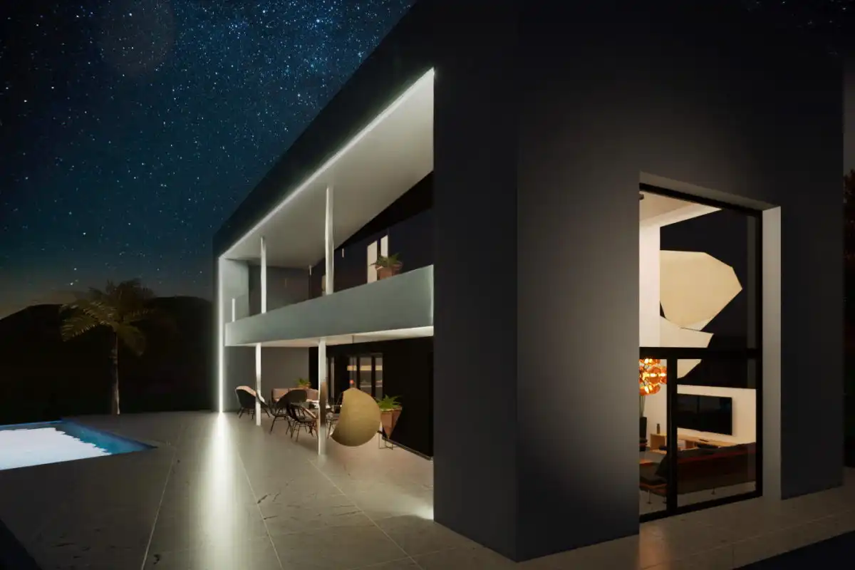 Vista exterior de Casa o chalet en venta en La Nucia con Piscina