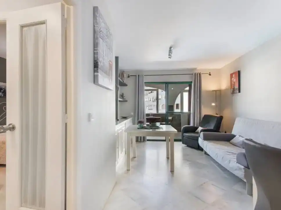 Exterior view of Flat for sale in El Portil  with Air Conditioner and Swimming Pool