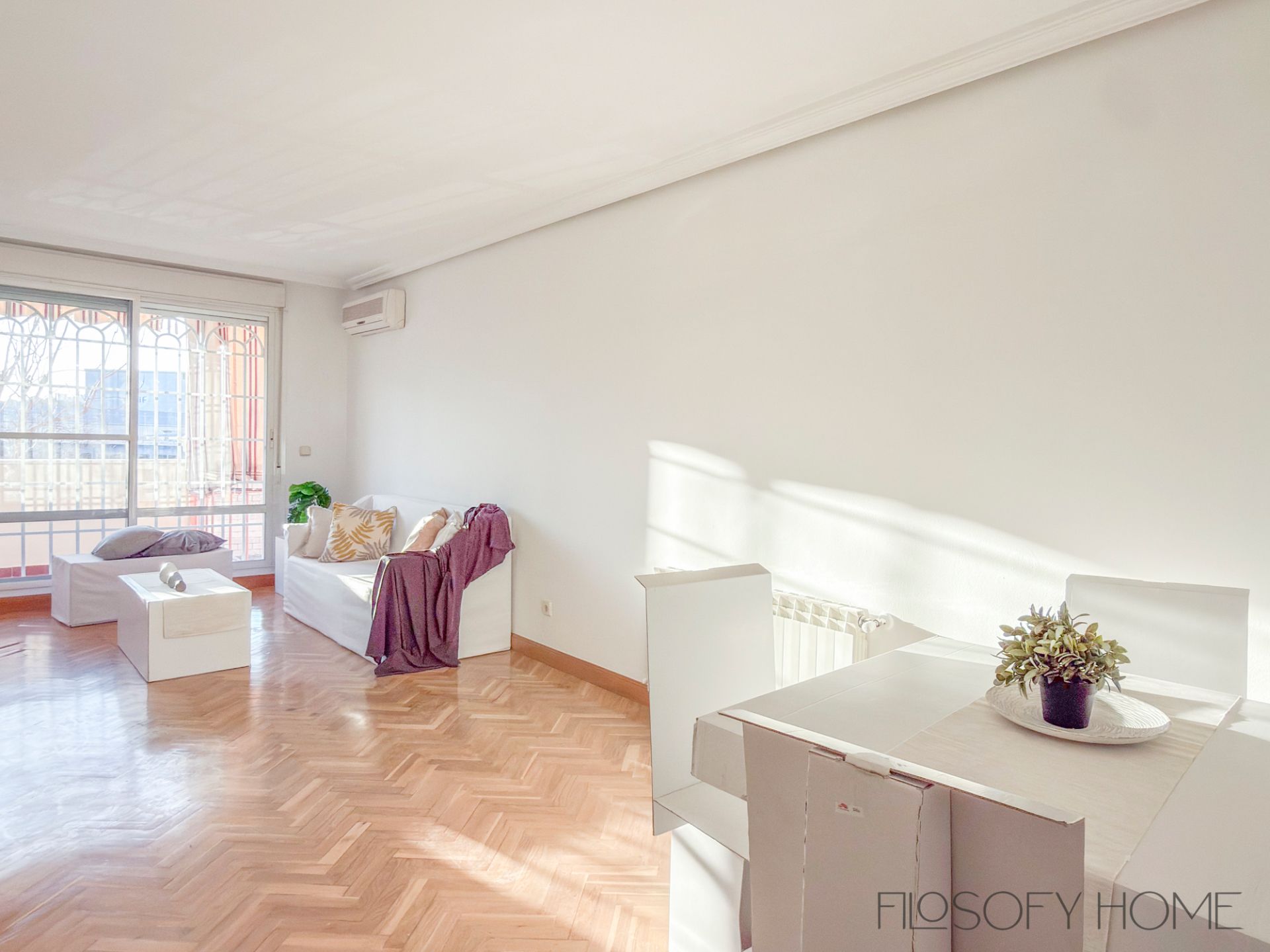 Sala d'estar de Pis en venda en  Madrid Capital amb Aire condicionat, Calefacció i Parquet