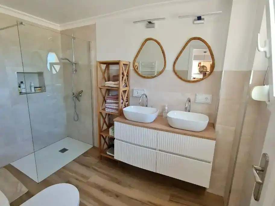 Baño de Finca rústica en venta en Pedreguer con Aire acondicionado, Jardín privado y Balcón