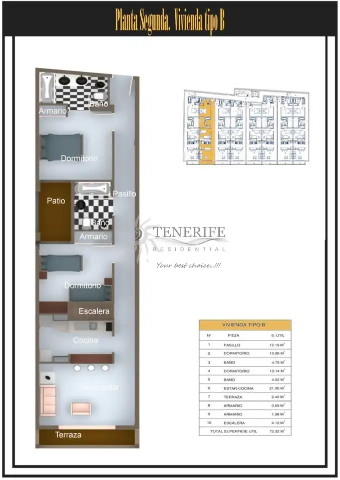 Bedroom of Flat for sale in Granadilla de Abona  with Terrace