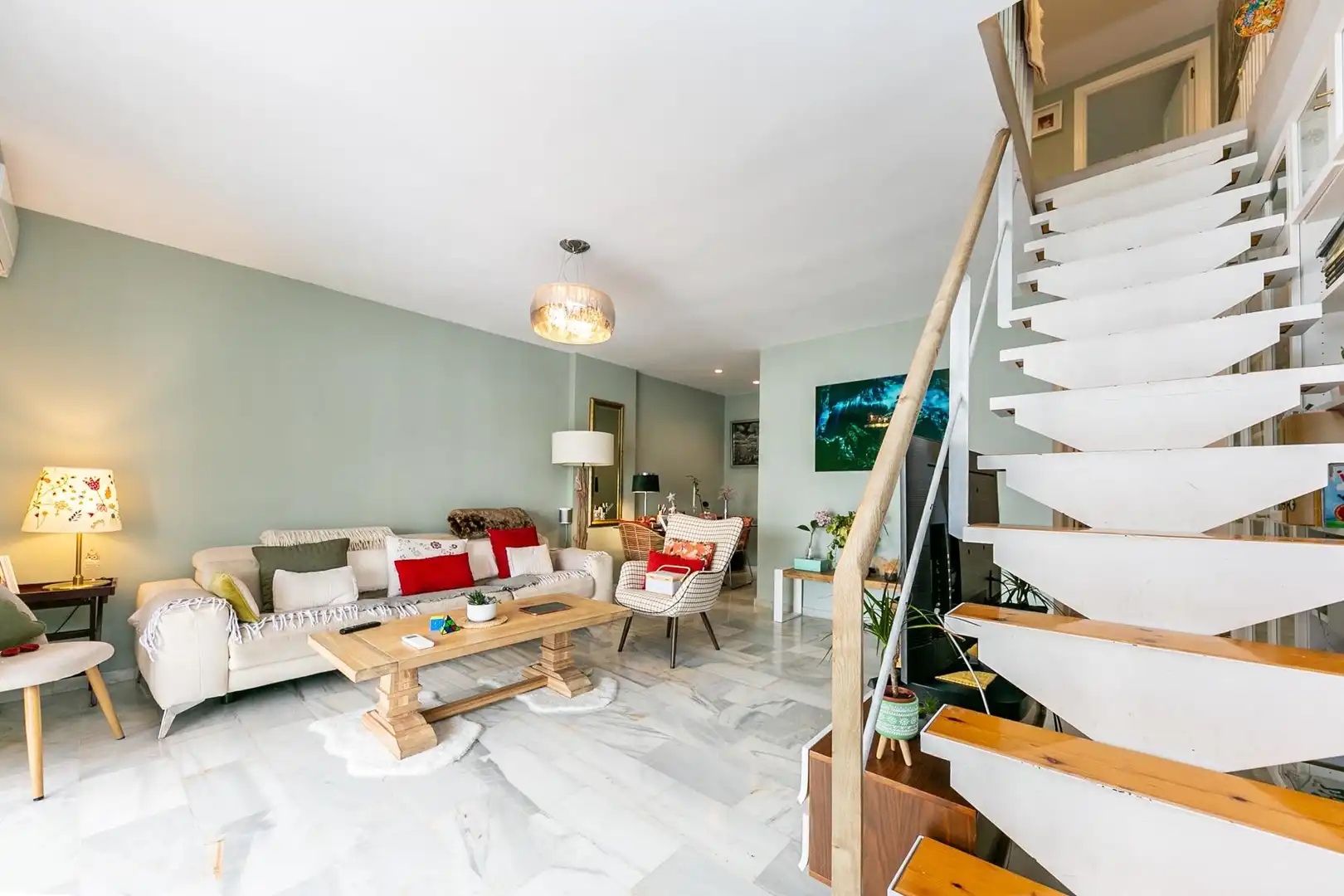 Sala de estar de Ático en venta en Benalmádena con Aire acondicionado, Jardín privado y Terraza