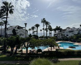 Exterior view of Apartment for sale in Estepona  with Furnished, Alarm and Community pool