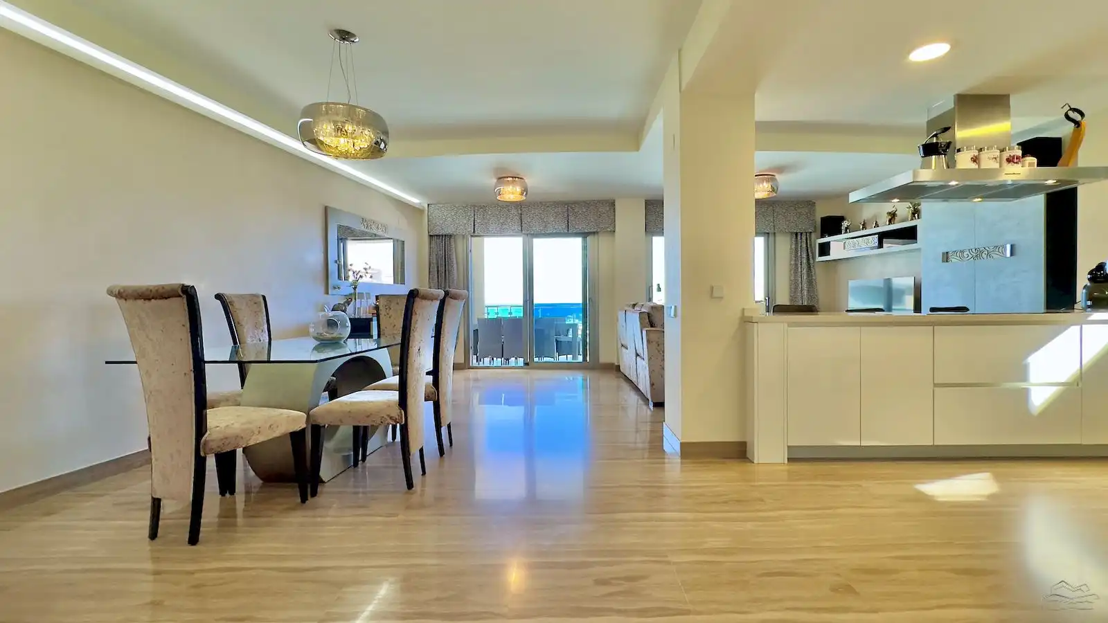 Menjador de Apartament en venda en Jávea / Xàbia amb Aire condicionat, Calefacció i Jardí privat