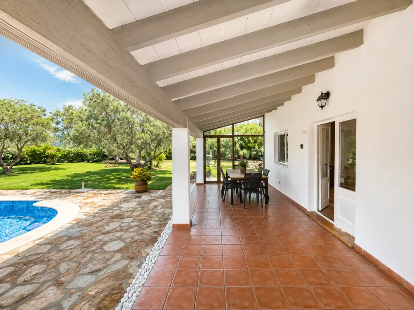 Terrace of Houses for rent in Sa Pobla  with Air Conditioner, Heating and Private garden