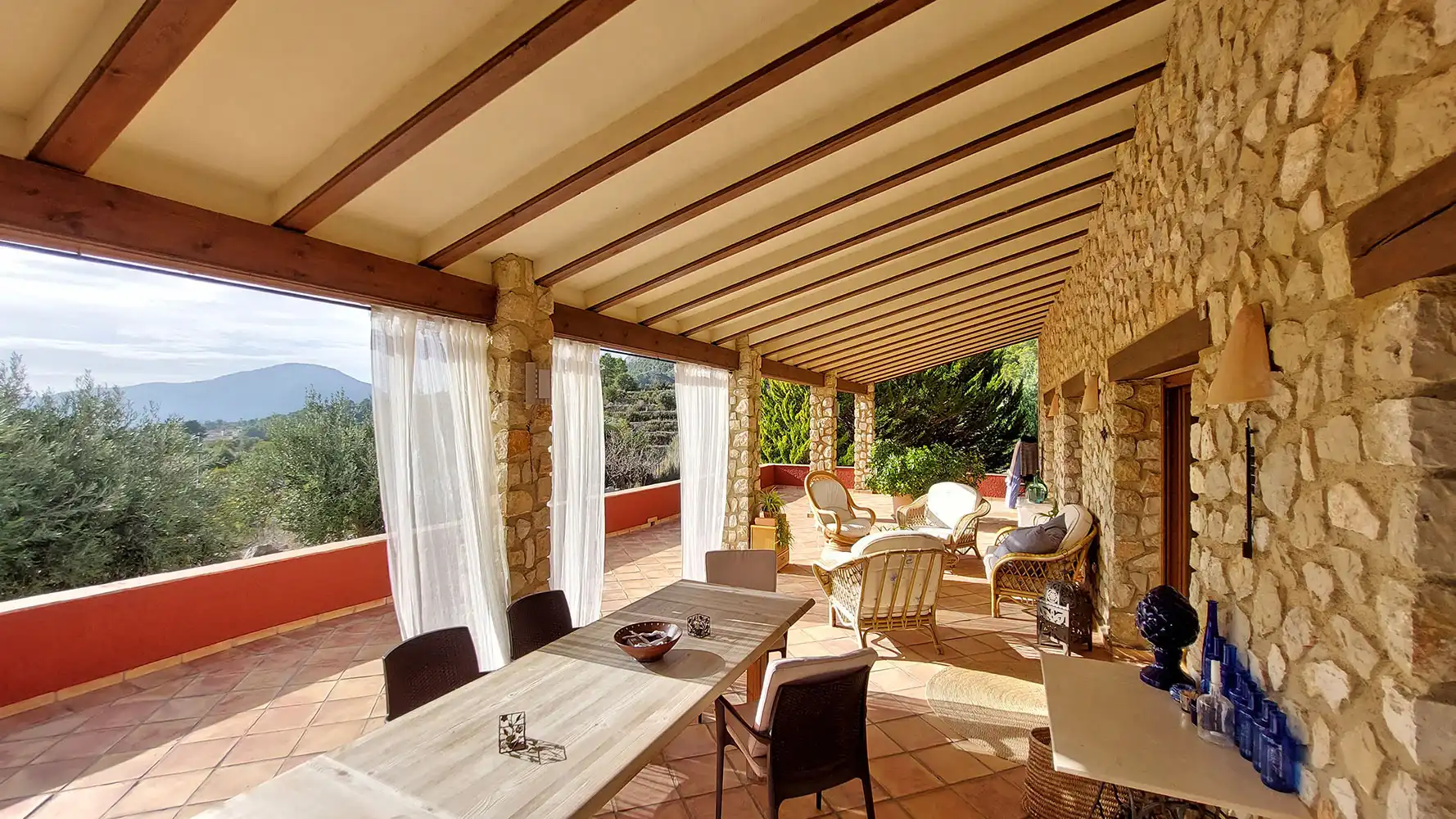 Terrassa de Casa o xalet en venda en Finestrat amb Aire condicionat, Calefacció i Jardí privat