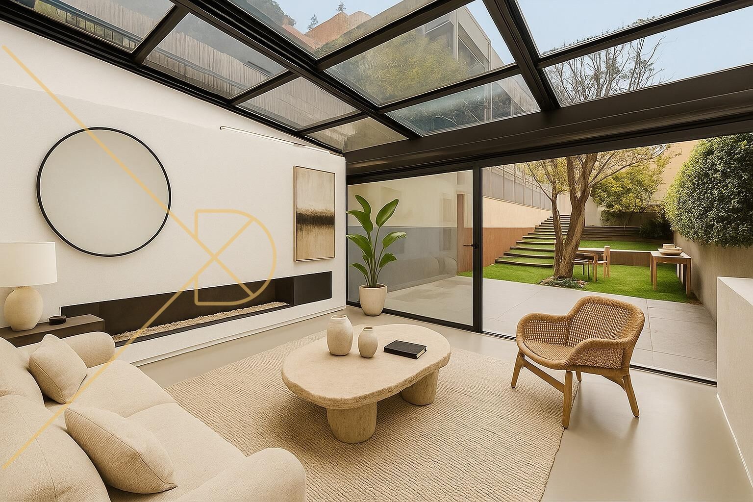 Living room of House or chalet for sale in  Barcelona Capital  with Air Conditioner, Heating and Private garden