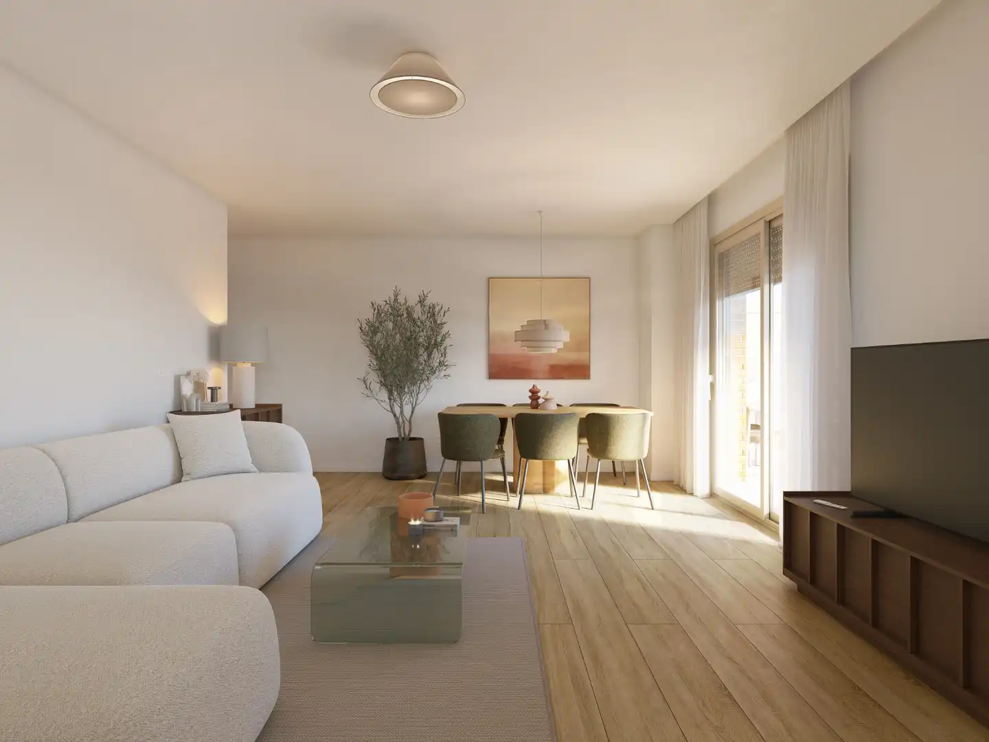 Sala de estar de Ático en venta en Almería con Parquet, Terraza y Piscina comunitaria