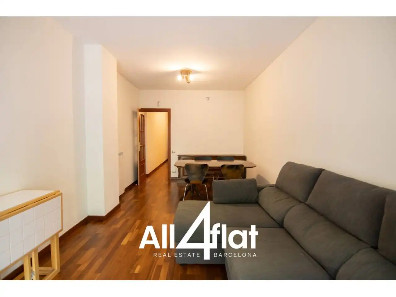 Sala de estar de Piso de alquiler en Barcelona con Parquet y Balcón