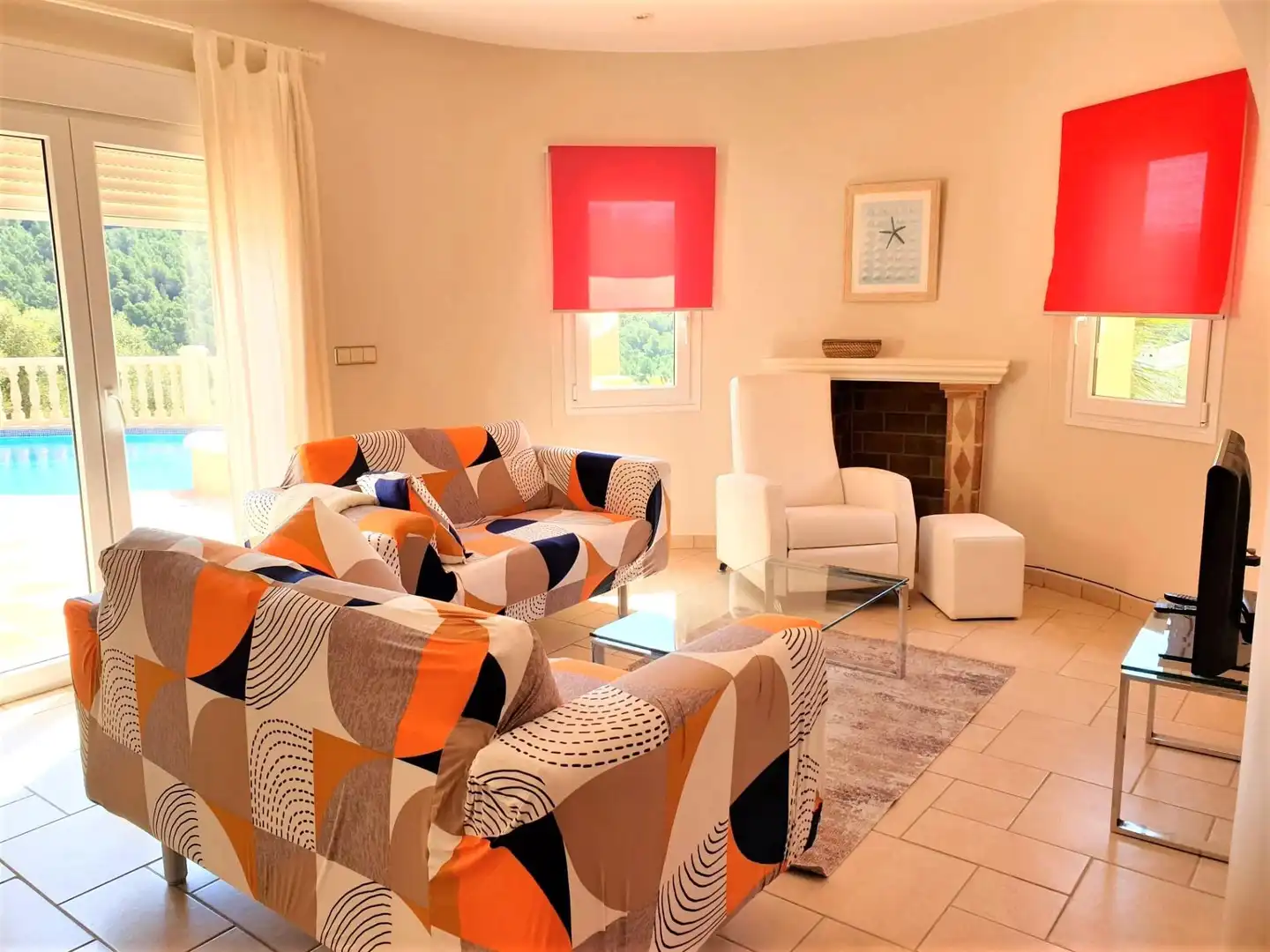 Sala d'estar de Casa o xalet en venda en Jávea / Xàbia amb Calefacció, Jardí privat i Terrassa