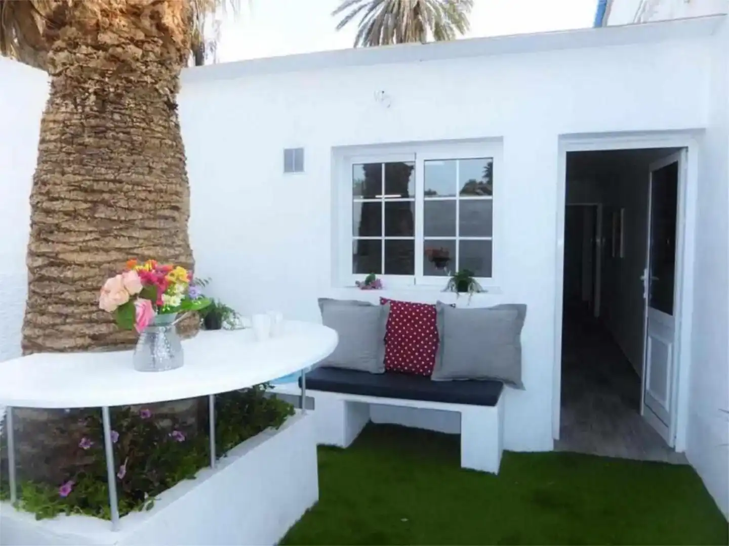 Jardí de Apartament de lloguer en La Oliva amb Aire condicionat