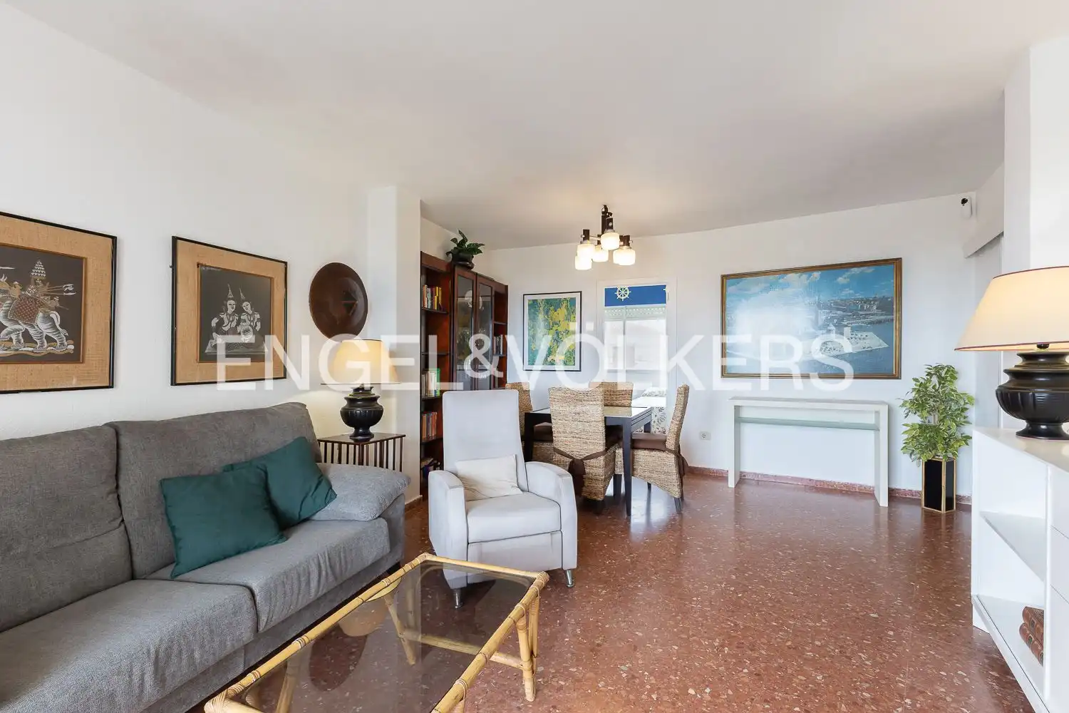 Sala de estar de Piso en venta en Sueca con Calefacción, Terraza y Piscina