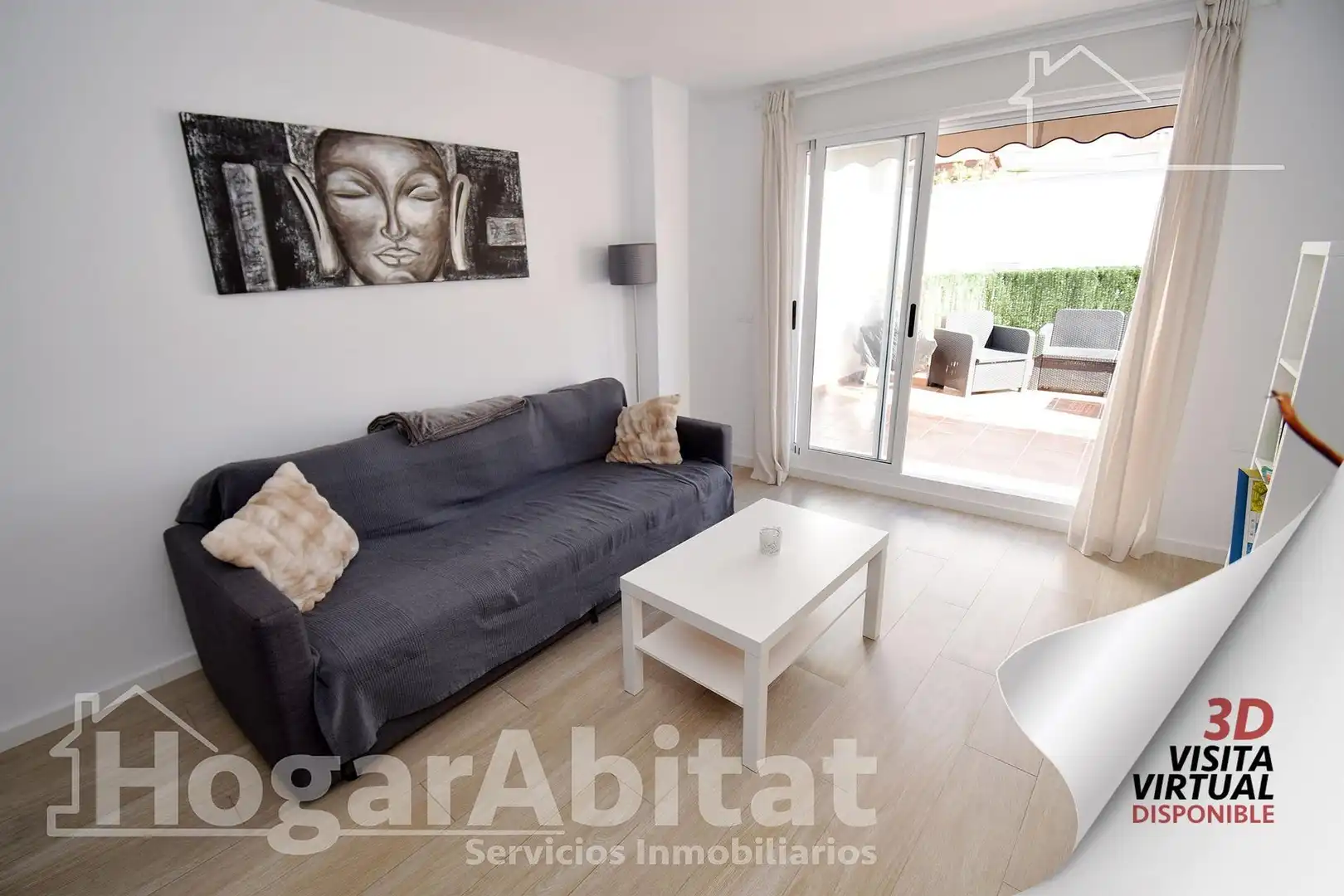Living room of Attic for sale in Burriana / Borriana  with Air Conditioner, Heating and Terrace